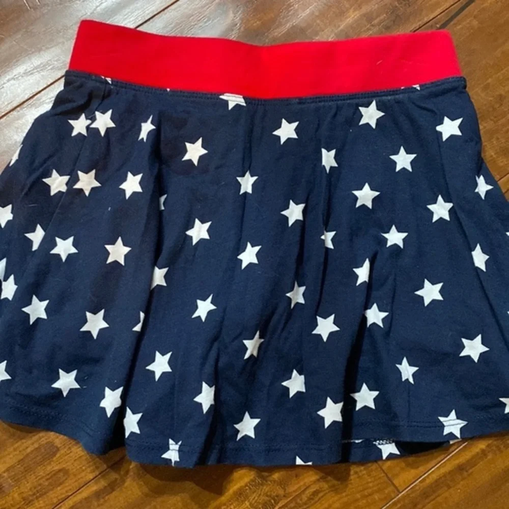 The Children's Place Girls 7/8 Navy Star Print Skirt Skort Patriotic